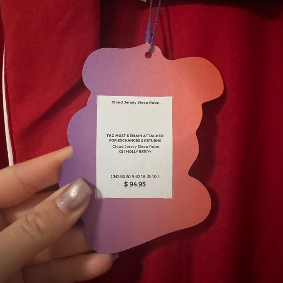 Elegant Red Women's Robe - Picture 4 of 5